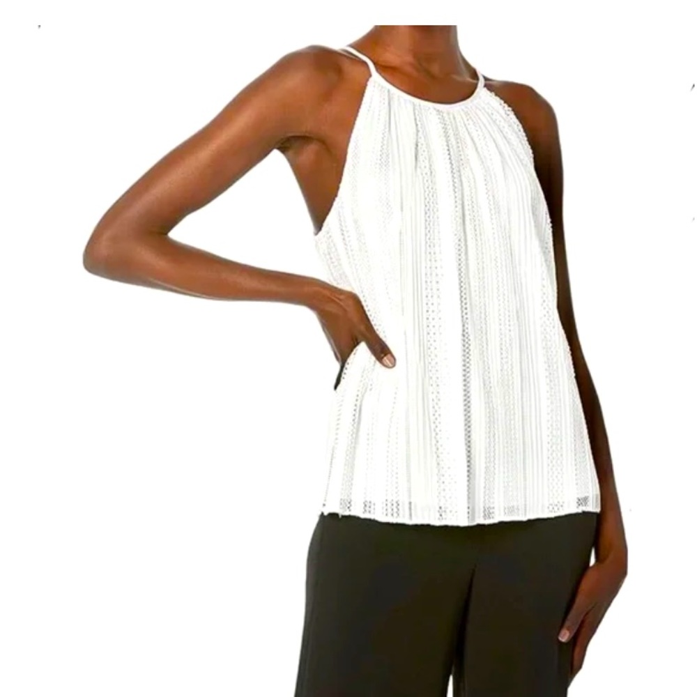 NWT Theory sleeveless white lace overlay cami size small